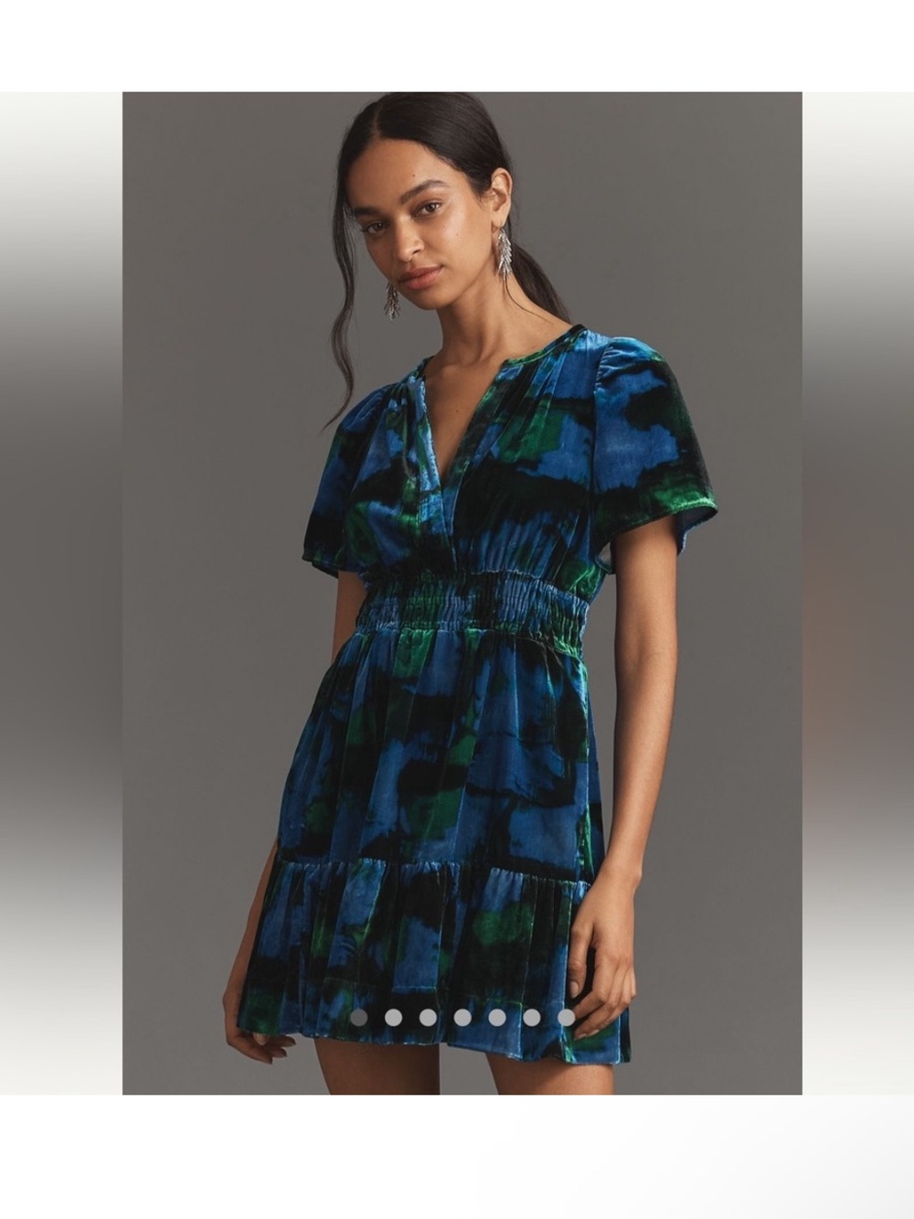 Anthropologie Somerset Mini Dress Velvet Edition Magenta XXS